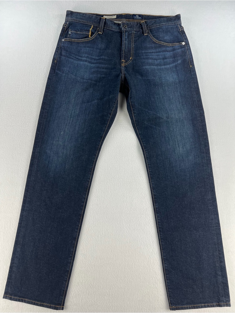 AG Adriano Goldschmied The Graduate Tailored Leg Dark Was Denim Jeans Sz 34x32